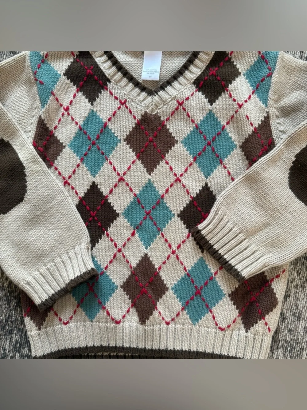 Janie and Jack Autumn Classics Grandpa Sweater 100% Cotton Size 2T